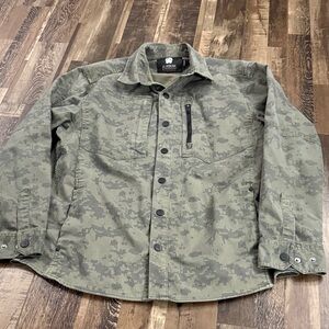 Duluth Trading Co Green Camo Shirt Jacket